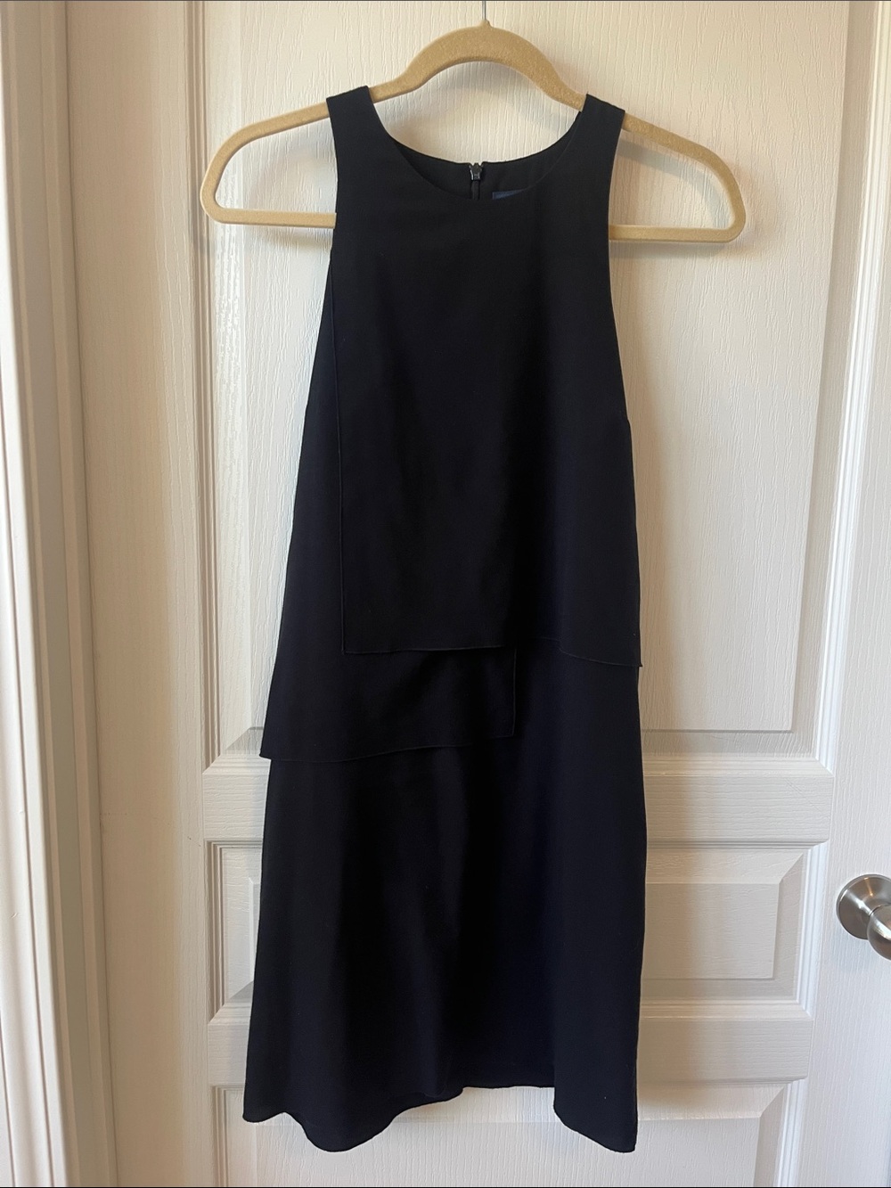 French Connection Black Layered Midi Dress Size 6
